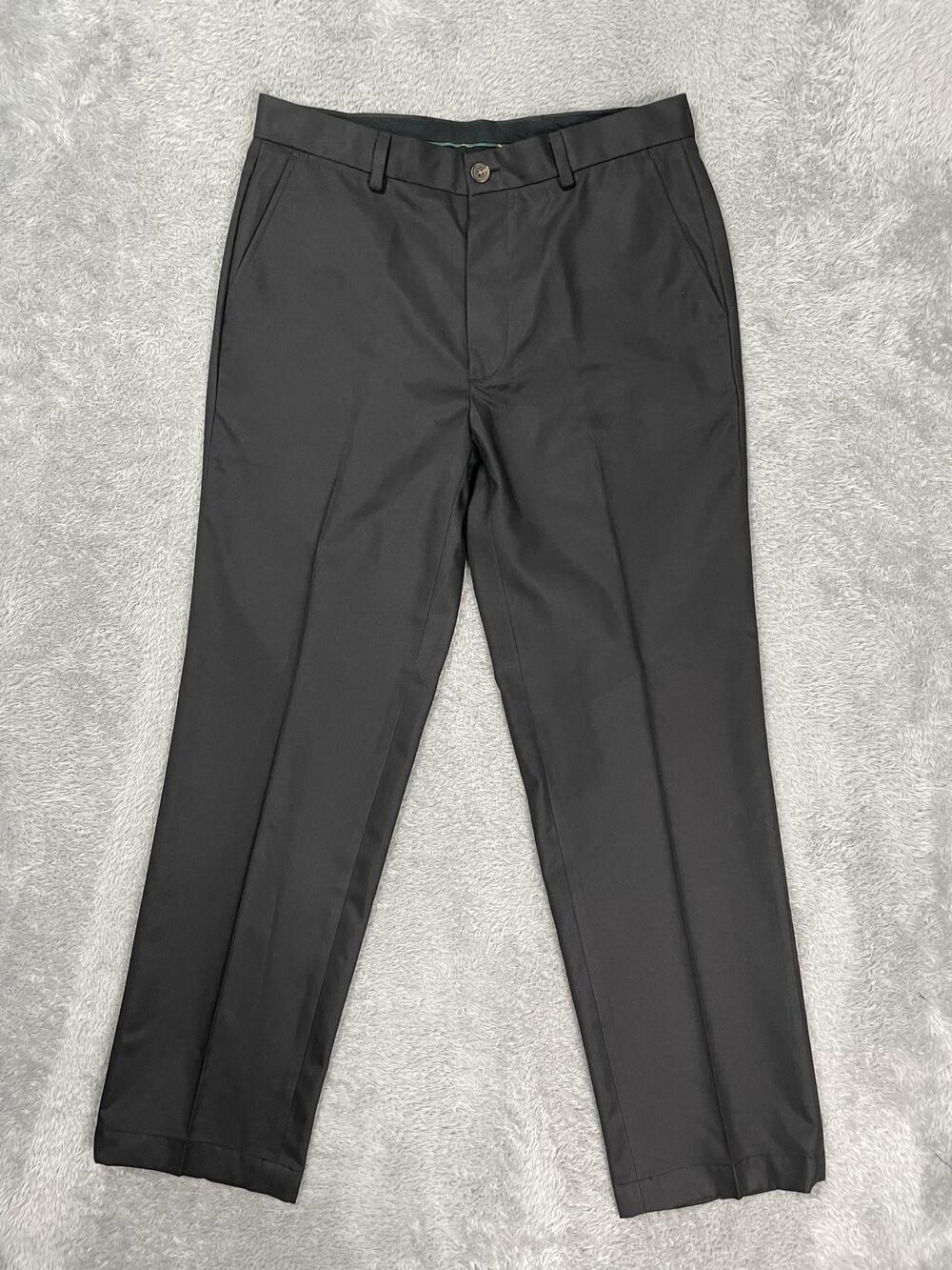 Brooks Brothers St Andrews Links Dress Pants Mens 33x30* Black Golf Microfiber
